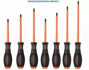 7 piece ELECTRICIAN'S INSULATED ELECTRICAL HAND SCREWDRIVER TOOL SET Free Ship! - Picture 1 of 1
