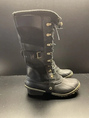 Botas impermeables altas negras Sorel talla 9.5 Conquest Carly NL2033-010 invierno nieve Foto 1 de 4