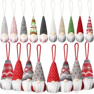 Vinsot 36 Pieces Christmas Tree Hanging Gnomes Ornaments Handmade Swedish Plu... - Picture 1 of 7
