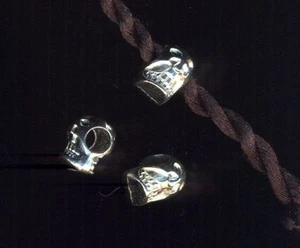 Ciondolo Teschio argento lucido x catene snake 4mm - Imagen 1 de 1