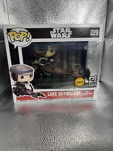 FUNKO POP! STAR WARS Luke Skywalker With Speeder Bike Limited Edition CHASE #229 - Picture 1 of 7