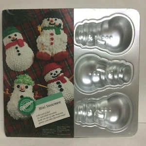 Wilton Enterprises Mini pupazzo di neve stampi per torte per cupcakes brownies gelatina - NOS - Foto 1 di 6