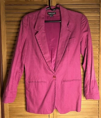 Savannah Blazer Linen Blend Violet Women’s Size 8 - Image 1 of 4