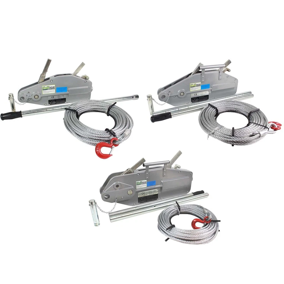 Seilzug Greifzug Forstseilwinde 800 1600 3200 kg Winde 20 m Seil 0,8 1,6 3,2 to - Bild 1 von 1