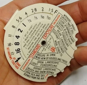 Calculadora de exposición estándar JOHNSON de colección - Imagen 1 de 3
