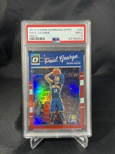 2016-17 Donruss Optic Red Holo Paul George 1st Year Optic #/99 PSA 9 Sp