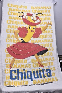 VTG Cannon Miss Chiquita Banana Promo Advertising 1989 Dancer Beach Towel READ - Imagen 1 de 7