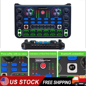 Sound Mixer Microphone Voice Changer For Broadcast Live Streaming Effect PC KTV - Photo 1/16