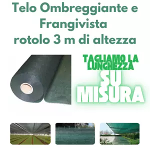 Telo Rete ombreggiante 90% frangivista rotolo mt 3 con misura personalizzata - Foto 1 di 13