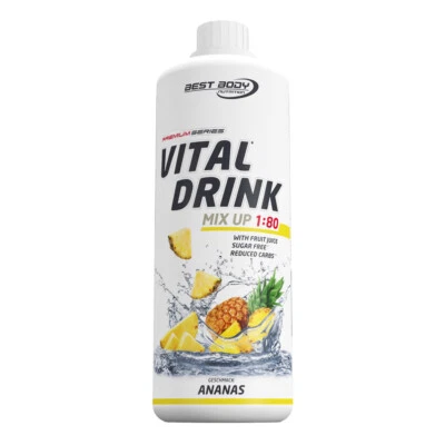 Best Body Low Carb Vital Drink Mineral Drink Konzentrat Sirup 1L Ananas