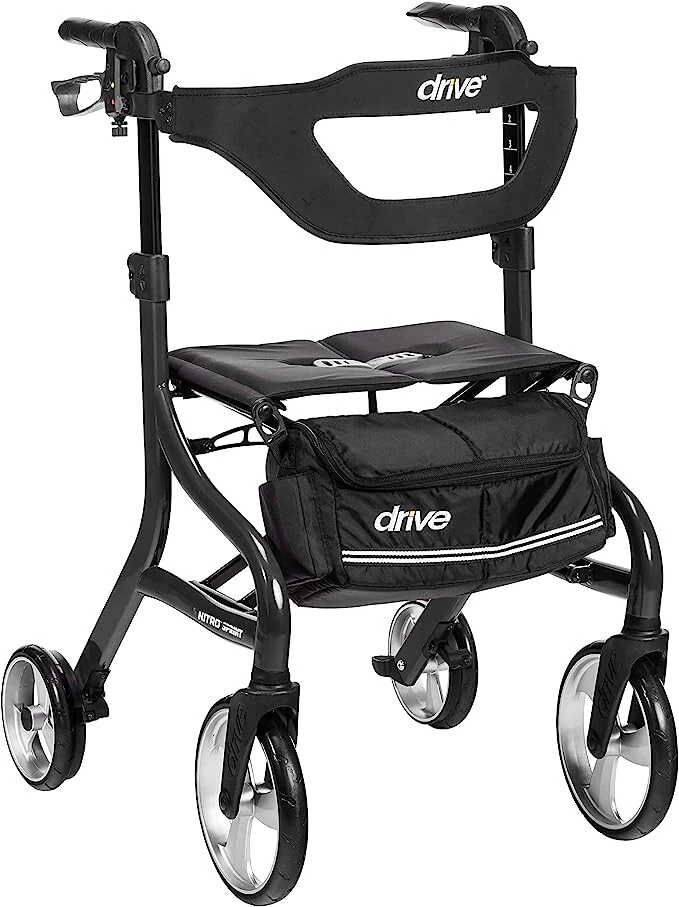 Drive Medical Nitro Sprint Rollator Tall Black Model 102662BK-T
