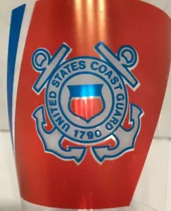 US United States USA Coast Guard Emblem Plastic Drinking Glasses Cups 6 - Picture 1 of 7
