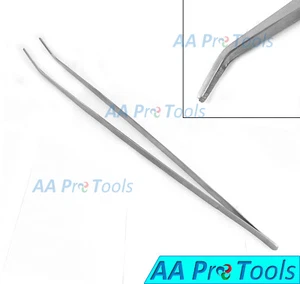 AA Pro: Extra Long Tweezers 24" CURVED TIP Dressing Forceps Stainless Steel - Picture 1 of 3