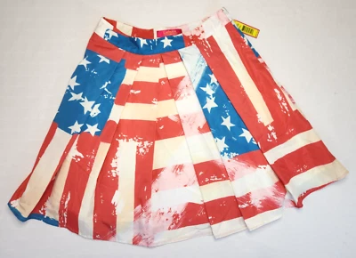 Catherine MaLandrino pleated American flag patriotic skirt New Sz 2 - Image 1 of 4