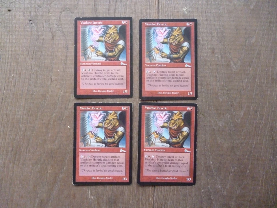 MTG 4 x Viashino Heretic uncommon Urza's Legacy Magic The Gathering card playset - Image 1 of 1