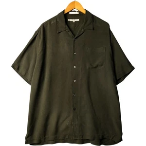 Vintage Perry Ellis silk box shirt open collar short sleeves size XL (men's) - Picture 1 of 12