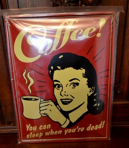 Blechschild 30 x 40 cm Blechwaren Fabrik Braunschweig " Coffee!  " - Picture 1 of 3