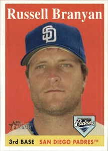 Russell Branyan 2007 Topps Heritage Baseball KURZDRUCK #195 - San Diego Padres - Bild 1 von 2