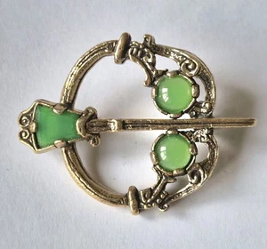 Vintage Keltische Glas Achat Brosche - Bild 1 von 4