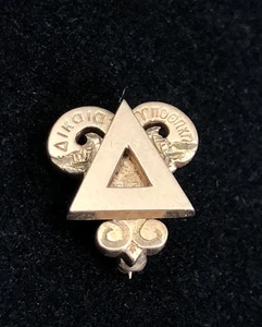 Vintage 10K Yellow Gold Delta Upsilon Fraternity Pin 2.81g - Picture 1 of 7