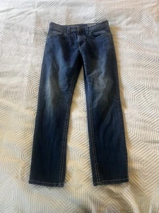 Jeans TK Axel Athletic Fit blu 32x32 elasticizzato moderno cuciture pesanti invecchiato - Foto 1 di 5