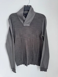 John Varvatos USA Linen Blend Cowl Neck Top Sweater Mens S Gray - Picture 1 of 8