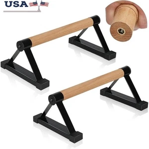 Wood push up bars Parallettes bars Anti-slip Handstand Bars for Calisthenics - Picture 1 of 29