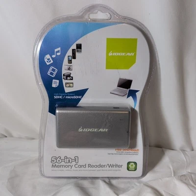IOGEAR UNIVERSAL MEMORY CARD READER/WRITER 56 IN 1 MULTI-FORMAT NEW SEALED!   - Image 1 of 2