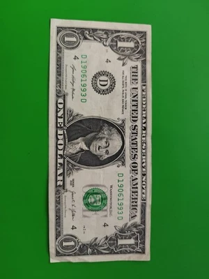 Birthday Note One Dollar Bill 06/19/1993!! - Image 1 of 4