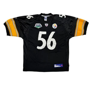 Reebok Lamarr Woodley #56 Pittsburgh Steelers NFL Trikot Gr. 52 SB XLIII Patch - Bild 1 von 7
