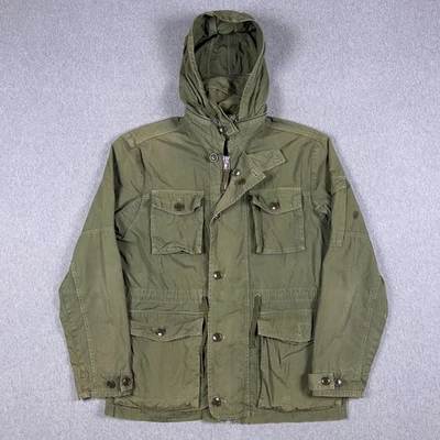 J Crew Jacket Mens Large Army Green Hooded Military NX-631 M65 - Image 1 of 4