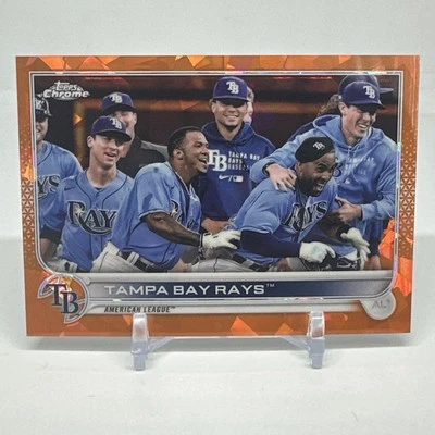 2022 Topps Chrome Sapphire Edition #569 Brett Phillips Orange /25 Tampa Bay Rays - Image 1 of 2