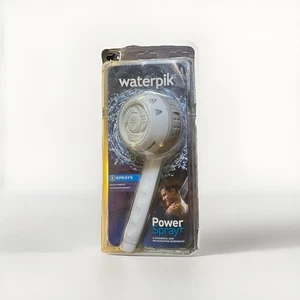 🔥NEW Waterpik Power Spray+ Adjustable 6 Spray Shower Head Handheld Lifetime Wty - Picture 1 of 4
