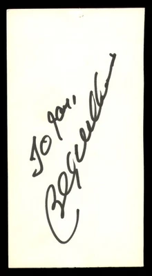 Billy Williams Autographed Signed 3x5 Index Card Chicago Cubs "To Jay - Image 1 of 2