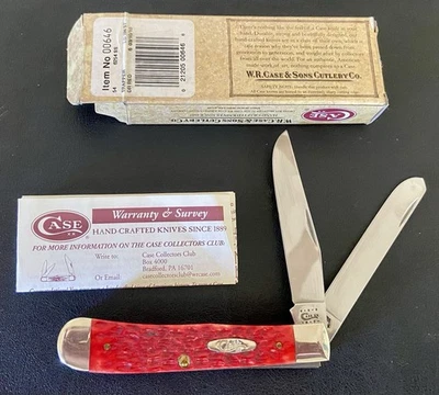 CaseXX Trapper Pocket Knife Stainless Steel Blades Dark Red Jigged Bone Scales! - Image 1 of 4