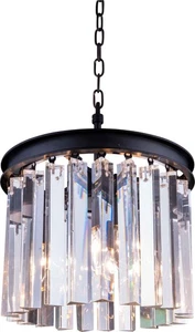 Sydney Pendant Lamp with Mocha Finish and Crystals - Picture 1 of 1
