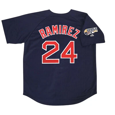 Camiseta para hombre Manny Ramírez 2007 Boston Red Sox Alt Navy Serie Mundial (S-3XL) Foto 1 de 4