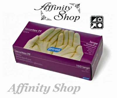 Proval Securitex Latex Disposable Gloves PF Medical Examination Glove XS-XL - image 1 of 3