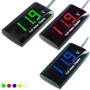 Voltímetro Pantalla LED Digital 12V Medidor de Voltaje Panel Medidor Coche Motocicleta - Imagen 1 de 12