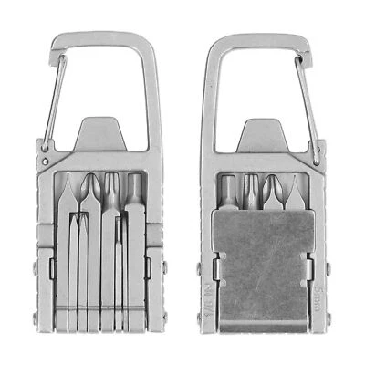 EDC Keychain Multitool 13 In 1 Folding Multitool Stainless Steel Screwdriver Bit - Image 1 of 4