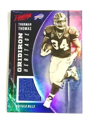 2021 Prestige Thurman Thomas Red Foil Xtra Points Gridiron Heritage Jersey card - Image 1 of 4