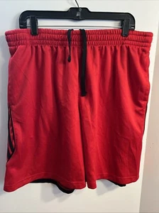 Starter Mens Basketball Gym Shorts Elastic Waist Pockets Red Black XL (40-42) - Picture 1 of 5