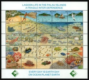 Palau 1990 - Mi-Nr. 370-394 ** - MNH - KLB - Vida marina / Vida marina - Imagen 1 de 1