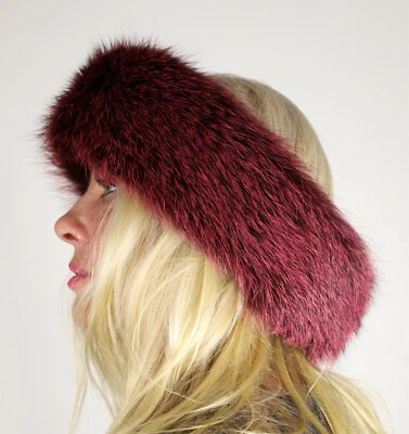 Nueva diadema de piel de zorro frambuesa Efurs4less Foto 1 de 4