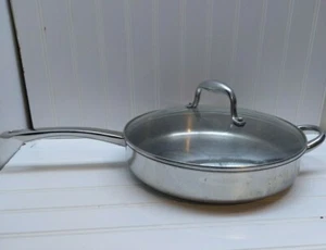 Nortinox Portugal Stainless Steel 11" Skillet 3 Qt Chicken Fryer Fry Pan & Lid - Picture 1 of 7