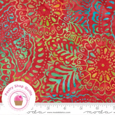 BERMUDA 4359 13 Red Ruby MODA BATIKS Quilt Fabric - Image 1 of 4