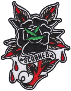 Sourpuss Scorned Rose Tattoos Art Gothic Punk Embroidered Iron On Patch SPP109 - Picture 1 of 3