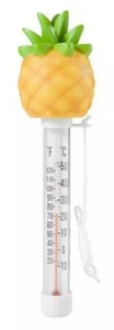 Swimming Pool / Hot Tub Pineapple Floating Thermometer With Tether Cord New - Picture 1 of 9