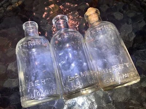 Antique Listerine Sample Bottle Lot Of 3 - Picture 1 of 3
