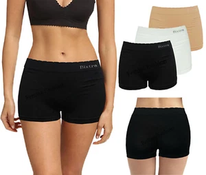 Damen schwarz Slips Unterwäsche Shorts Stretch Yoga Boxershorts Sport weich Hot Pants - Bild 1 von 9
